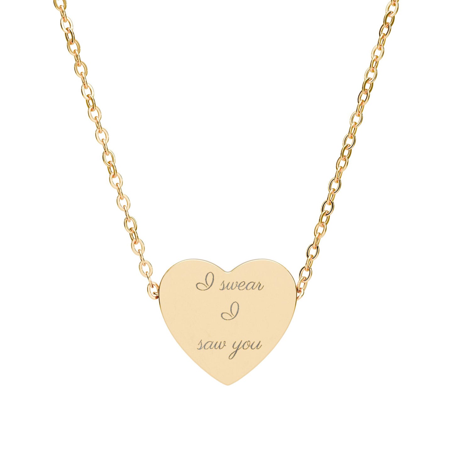 The "I swear I saw you" Lyric Necklace